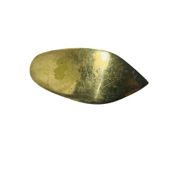 Vintage Brass Decorative Shoe Figurine With Intricate Ashtray Floral Engraving - Picture 6 of 8